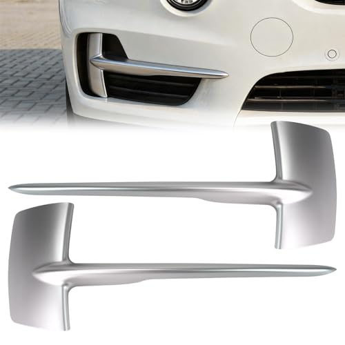 Front Bumper Grille Cover Compatible with BMW X5 F15 2014-2018 Lower Bumper Face Bar Grille Trim Left & Right, Replaces 51117303113 51117303114 BM8261234 BM8261233 (Silver) by Geehery - Used condition - US$30.13