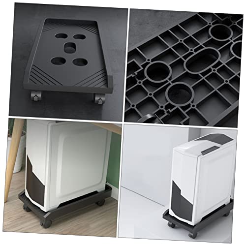Soporte móvil para CPU con ruedas con bloqueo, soporte ajustable para torre de computadora para casa y oficina, carrito universal con ruedas para PC compatible con la mayoría de las cajas de computadora miniatura 3