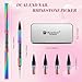Tatuo 4 Pack Rhinestone Picker Tool Wax Pencil for Rhinestones Dual-ended Jewel Gem Crystals Picker Dotting Tool Applicator DIY Nail Art Crafts Nail Accessories(Electroplating Color)