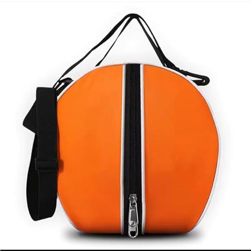 JQslycdmv Sports Training Backpack, Student Volleyball Single/Double Shoulder Crossbody Bag, Basketball Storage Bag(Orange)