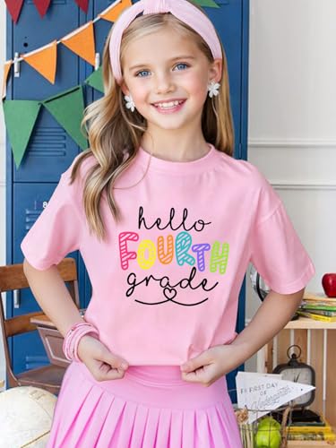 Image of First Day of School Shirt Girls Boys Preschool to 5th Grade Tshirt Kids Back to School Graphic Tee Tops