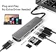 USB C Hub Type C Adapter 6 in 1 Multiport Adapter 100W PD HDMI 4K Port&2 USB 3.0 Ports&USB 2.0 Port& SD/TF Kartenleser, Kompatibel für iPhone16/15,MacBook Pro/Macbook Air,iPad Pro,& mehr Type-C Geräte