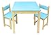 Produktbild Merkell Tisch und 2 Stühlen für Kinder, in Blue Kindertisch Kindersitzgruppe Sitzgruppe für Kinder Kinderstuhl