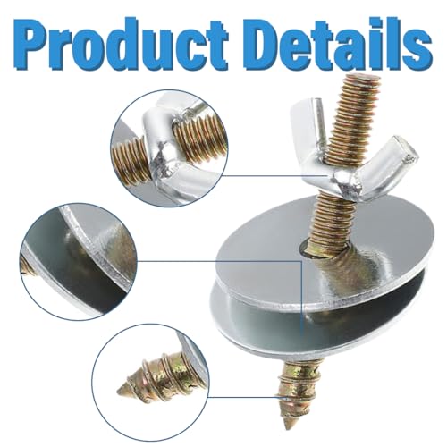 EYVRPAU 10er Set Befestigungsset Astschrauben zum Selbstbau von Sitzstangen Käfigbefestigung Vogelspielzeug Sitzstangen Sitzbretter Wellensittiche zubehör mit Eindrehwerkzeug (Edelstahl)