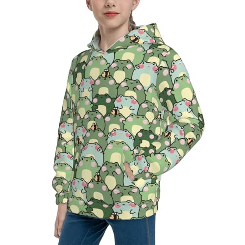 Cute Chubby Frog Kid Hoodies Boys Sweatshirts Girls Pullover with Pocket2