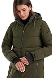 Killtec Damen Kow 62 Wmn Qltd Ct Wintermantel Mantel in Daunenoptik mit Kapuze, dunkeloliv, 38 EU