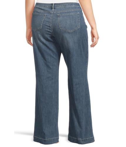 NYDJ Women's Plus Teresa Wide Leg Jeans with Exposed Button Fly3