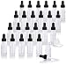 JUVITUS 0.5 oz / 15 ml Clear Glass Boston Round Bottle with Black Dropper (24 pack) + Funnel