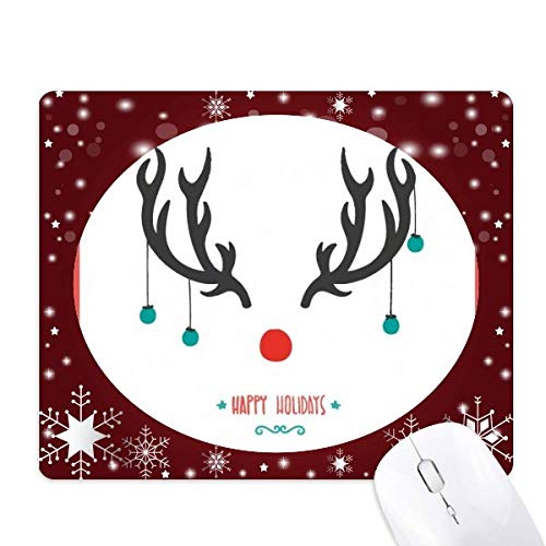 Tapis de souris Noël et flocons de neige pour bureau d'hiver - Grand format antidérapant