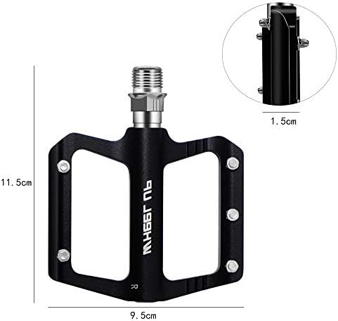 HQCM Bike Pedals, Aluminum Bicycle Pedal, 9/16" MTP BMX Bicycle Pedal, Sealed Bearings, General Thread, Stainless Steel Anti-slip Nail, Waterproof And Non-slip Pedals