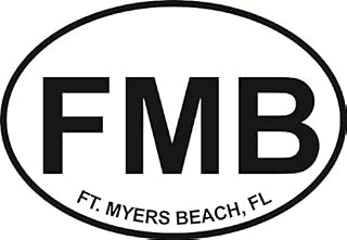 Fort Myers Beach Euro Oval Bumper Sticker