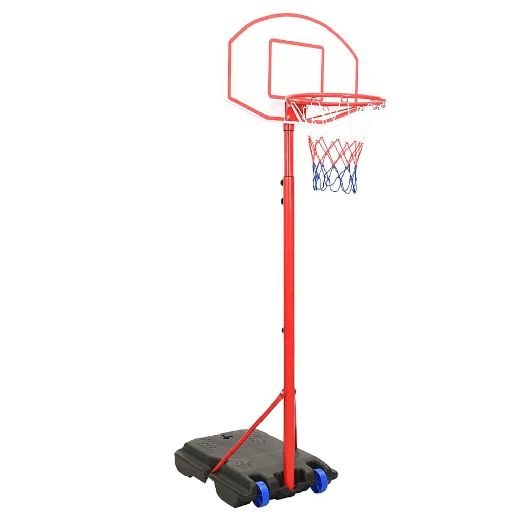 Tragbares Basketball-Set höhenverstellbar 200-236 cm mit Eisenring, 3-farbigem Netz, Ball und Pumpe freistehend für Indoor Outdoor Spiel und Training im Garten Zimmer