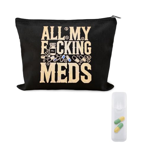 Patient Medication Pouches for Traveling Med Case for Pill Box Storage Container Pharmacy Doctor Medical Funny Novelty Gifts for Physician Nursing Assistant Pharmacist Nurse Makeup Bags for Work