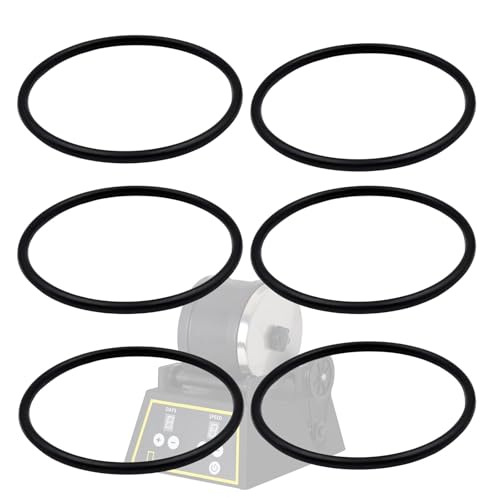 6 Pack Replacement Drive Belts Compatible with National Geographic & Dr Cool Rock Tumblers - Buna Nitrile O-Ring Style Rubber Band