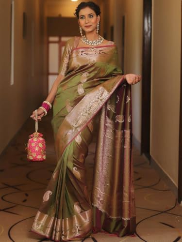 Veglari gold kanjivaram silk saree – image 4
