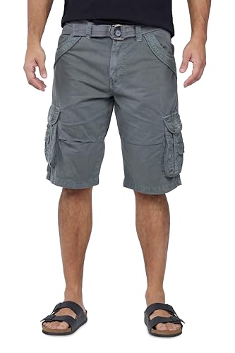 X RAY Mens Cargo Shorts Camo & Solid Colors 12.5" Inseam Knee Length Classic Fit Multi Pocket (Big and Tall Shorts for Men), Twill Taped Grey, 30