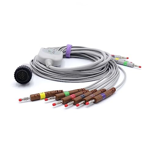 Kenz 103, 106, 107, 1201, 302, 303 10 Cavi Ieu Banana Cardioline Cavo Ekg 16 Pin Maschio 4,0 Mm