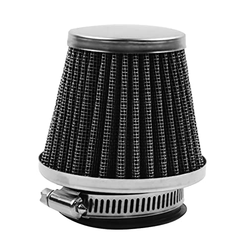 Image of FLYPIG 44mm Universal Double Layer Steel Air Filter for 110cc 125cc 150cc | for ATV Quad 4 Wheeler Go Kart Buggy Scooter Moped, for Honda CRF70 CRF90 XR70 XR90 Black