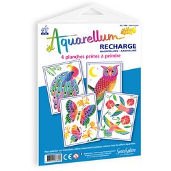 SentoSphère - RECHARGE AQUARELLUM JUNIOR - DANS LE PARC - Recharge Cartes Aquarellum - Kit peinture - Peinture Aquarellable Magique - A partir de 7 ans - fabriqué en France