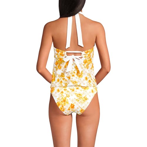 Lands' End Women's Seamed Halter Tankini Top2