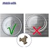 2 Pcs 0.59 Microwave Turntable Coupler, Microwave Oven Turntable Roller Guide Support withD Port, (Shaft Length:0.59 / 16mm)