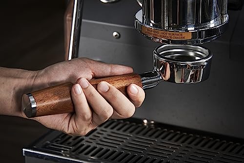 KNODOS 54mm Bottomless Portafilter Breville Compatible 3 Ears - Ergonomic Rosewood Handle & Naked Double Shot Filter Basket, Fits Barista Express, Pro, Touch, Bambino Plus, Infuser, Duo Temp Pro - Thumbnail 5