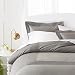 Pinzon 400-Thread-Count Pleated Hem Egyptian Cotton Duvet Set - King, Sterling