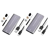 UKCOCO 2pcs HDD Enclosure External Hard Disk Drive Hard Disk with Date Cable Portable Hard Disk Office Hard Disk External Disk Drive USB Hard Drive Aluminum Alloy Mobile Hard Disk Number