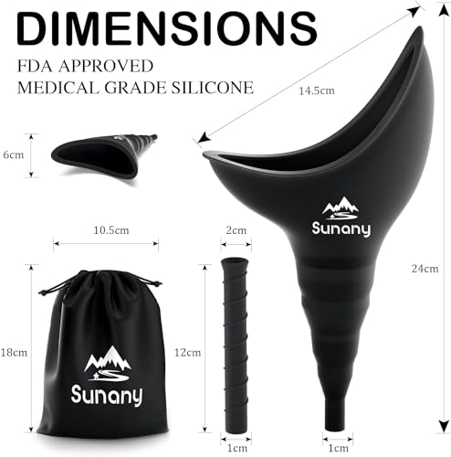 image for Sunany Female Urination Device, Reusable Female Urinal Silicone Women 