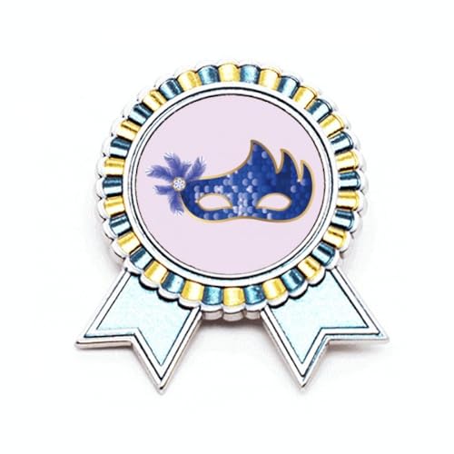Broche avec tête bleue Carnival of Venice accessoire métal taille M