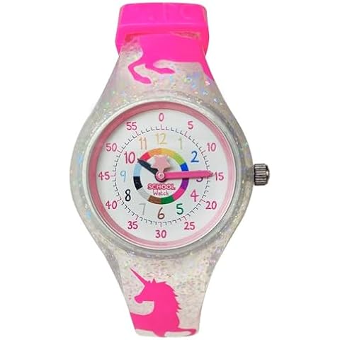 Preschool Collection Unicorn Kids Analog Watch - Time Teacher - Easy-to-Read Dial! Hypoallergenic Silicone First Watch for Girls, Children, Toddler Cover
