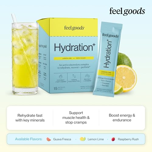 Image of Feel Goods Hydration+, Sugar Free Electrolyte Powder Packets - 15 Count