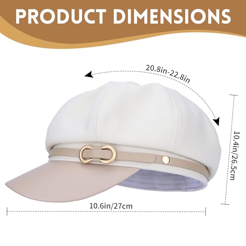 Busnos Baskenmütze Newsboy Cap Damen-Hut Mit Achteckiger Form Baskenmützen Für Damen Newsboy-Mützen Trendige Niedliche Hutmode Herbst- Und Wintermützen Ballonmütze Mode
