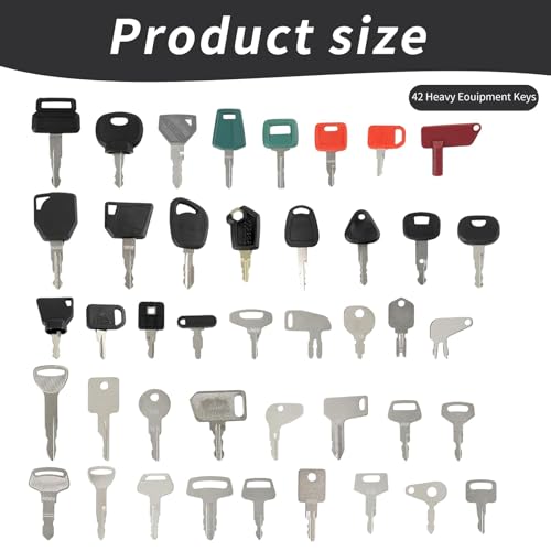 Baumaschinen Schlüssel 42 pcs Zündschlüssel set Baumaschinen Zündung Anlassschlüssel Satz zündschlüssel traktoren Universal Baumaschinen Schlüssel für Maschinen Anlagen Landwirtschaft Bagger