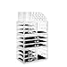 Casafield Acrylic Cosmetic Makeup Organizer & Jewelry Storage Display Case - Large 16 Slot, 2 Box & 9 Drawer Set - Clear