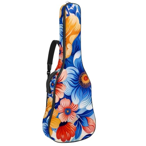 Housse universelle pour guitare acoustique à fleurs multicolores de 108 cm