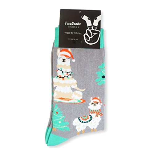 TwoSocks Weihnachtssocken Alpaka Socken Weihnachtssocken Damen...