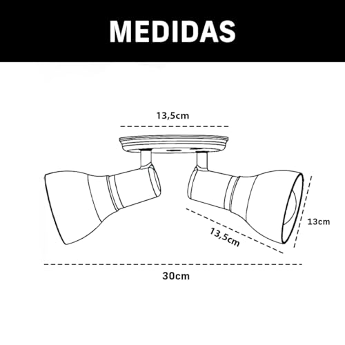 Spot Duplo de Sobrepor Cor:Branco