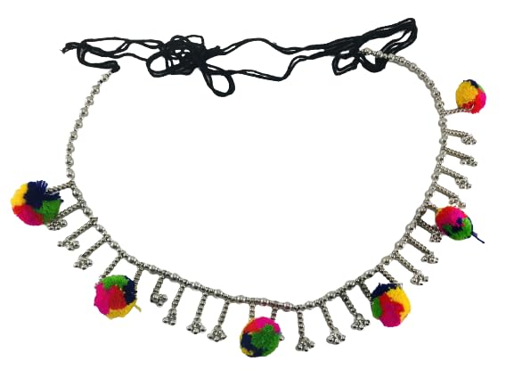 TOF Navratri Fashion Oxidised Jewellery Pom Pom Work Kamarpatta/Kamar Chain/Kamarband For Women And| Grls (TOF Pom Pom Thin Kamarbandh) (B0CHPB5X3Q) Amazon Price History, Amazon Price Tracker