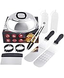 SHINESTAR Griddle Accessories Kit for Blackstone, Professional Flat Top Grill Accessories Set, Complete Pack Include 12-Inch Melting Dome, 9-Piece