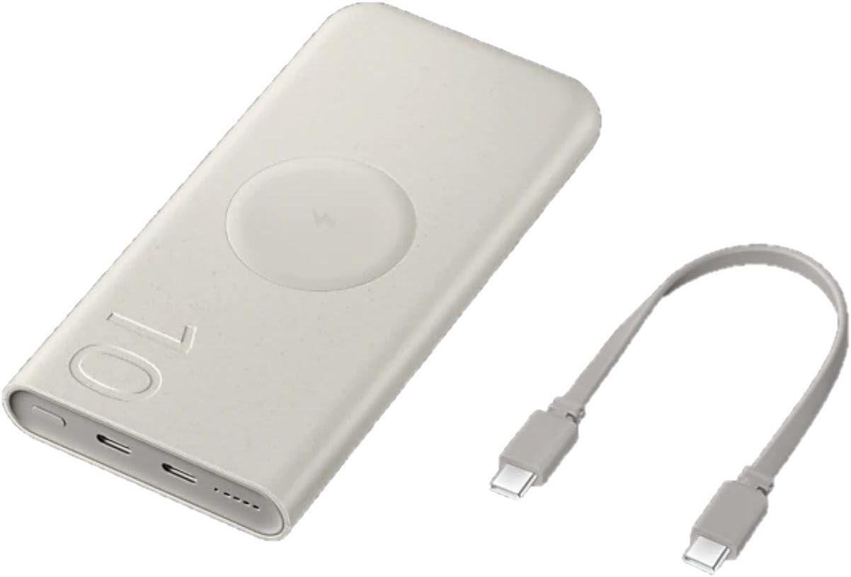 Samsung 10000mAh 25W Battery Pack with Two Type C Ports, Beige