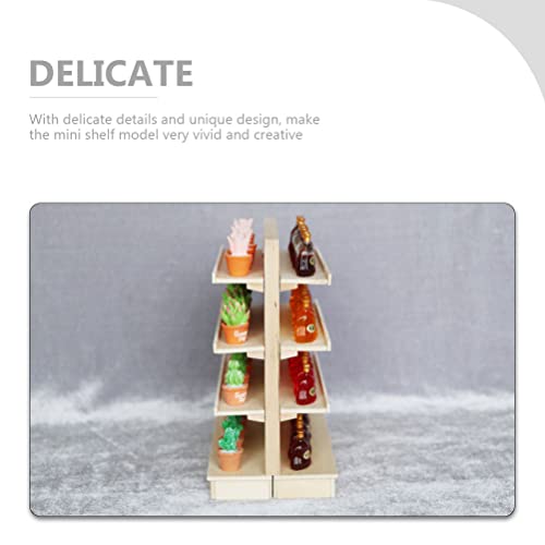 Luozzy Simulation Wooden Shelf Supermarket Shelf Model Playing House Ornament #TOP3