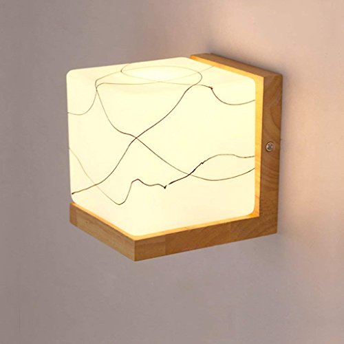 Lámpara de pared de madera creativa para crear ambientes cálidos en el balcón