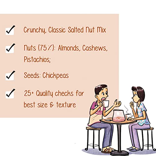 Image of Paper Boat Protein Crunch, Premium Nuts SuperMix, Healthy Trail Mix Dry Fruits | Almonds I Cashews I Pistachio I Chickpeas | Dryfruit Pouch (200 gm)