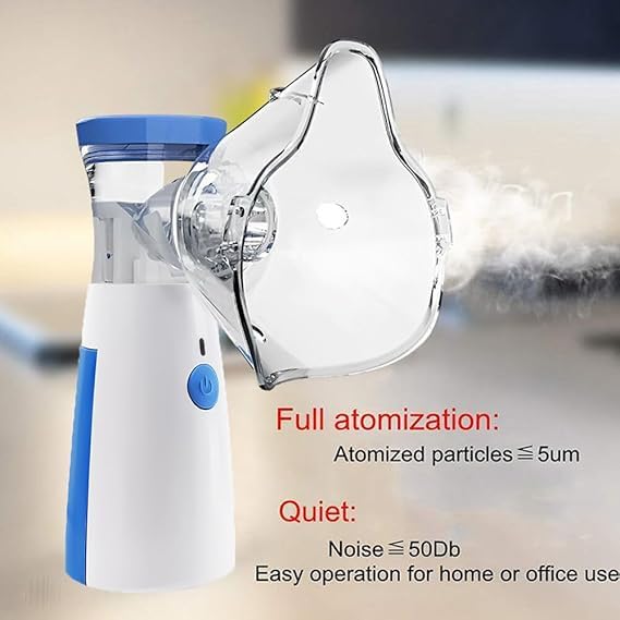 Image of Portable Mini Humidifier for Baby & Adults | Silent Cool(cold) Mist Humidifier with Long Battery Life | Self-Cleaning, With USB | For Cough, Asthma, Allergy, Sinus Relief at Home & Travel