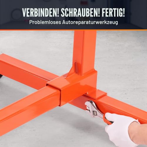 VEVOR Motorständer Motorhalter 340 kg, Motorständer Klauenheber Getriebehalter, Motorheber Kfz-Werkstatt mit 4 Rädern & 508 mm Griff, Bewegliche Motorheber Motorkräne Reparaturwerkzeuge Motor