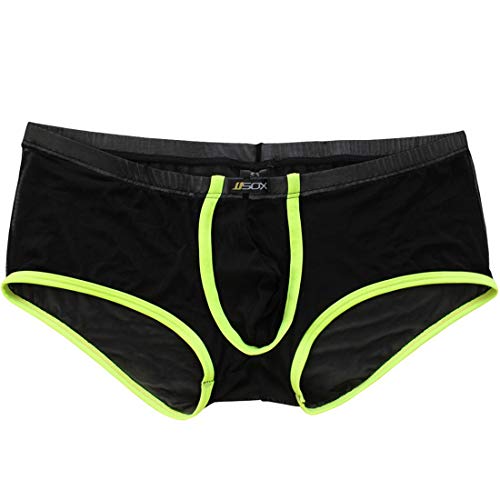 CHICTRY Mens Soft Sheer Mesh Boxer Briefs Shorts Underwear Panties (Medium(Waist:27.5-38.5 CHICTRY Mens Soft Sheer Mesh Boxer Briefs Shorts Underwear Panties (Medium(Waist:27.5-38.5