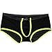 CHICTRY Mens Soft Sheer Mesh Boxer Briefs Shorts Underwear Panties Black Medium(Waist:27.5-38.5"/70-98cm)