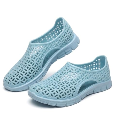 Image of Women's Hollow-Out Slip-On Sandals, Waterproof, Breathable Cutout Design, Casual Flat Shoes