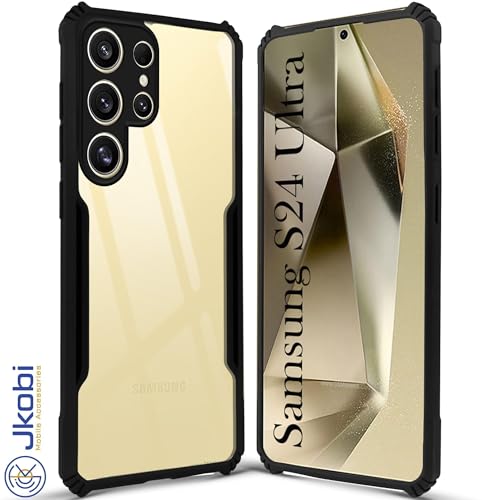 Image of Jkobi Back Case Cover for Samsung Galaxy S24 Ultra (Shockproof with Polycarbonate Clear Panel | Professional Black)